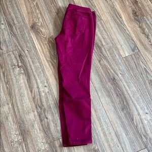 Burgundy jeggings